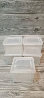 聯府KEYWAY G602 方型巧麗密封盒 台製  保鮮盒*5 不拆賣 二手 巧麗 密封 飯盒 便當盒 冷凍盒 收納盒