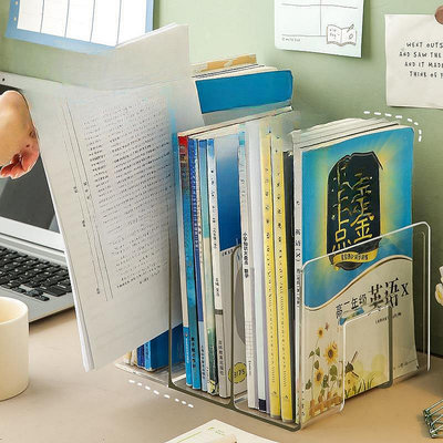 【現貨】簡易書架置物架兒童小書架桌面書本繪本牛津樹收納盒書桌文具筆筒