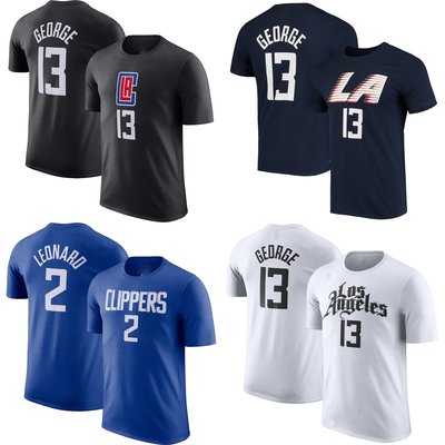 NBA 洛杉磯快艇隊 籃球運動短袖T恤 短袖上衣 熱身服 GEORGE LEONARD