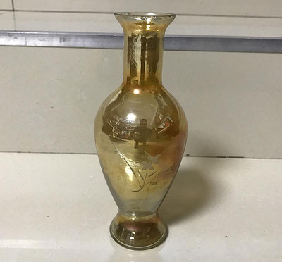 老玻璃制品彩色玻璃花瓶花插七八十年代懷舊道具擺設收藏