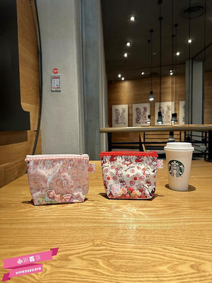 可愛卡通茉莉兔PVC透明印花流沙手拿包包耳機口紅便攜收納包.