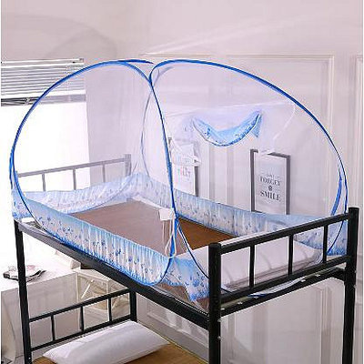 蒙古包加密蚊帳學生宿舍上下床免安裝帶底