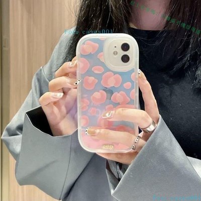 粉色豹紋適用iPhone12/promax手機殼鐳射蘋果11透明xs新款xr女78p小清新日韓系卡通可愛手機保護殼全新款