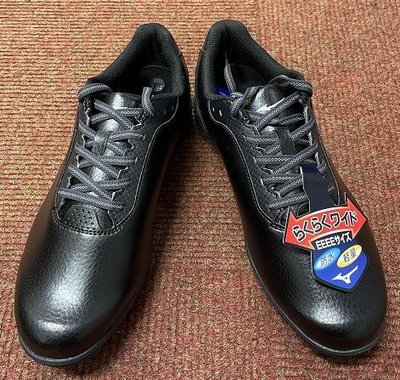 (易達高爾夫)全新原廠MIZUNO 51GQ216009 黑色 男仕 寬楦 輕量 有釘 高爾夫球鞋