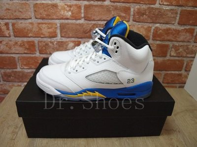 【Dr.Shoes 】 Nike Air Jordan 5 Retro Laney  女鞋 (藍尼 白藍黃)  喬丹5代 440888-189