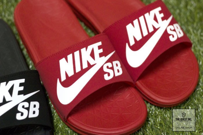 QUEST】現貨NIKE BENASSI SOLARSOFT SB 拖鞋紅白840067 601 | Yahoo