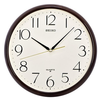 SEIKO日本精工11寸復古掛鐘大理石花紋邊框客廳臥室創意家用時鐘