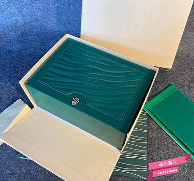 原裝手表盒子波浪紋綠色瑞士名牌表盒禮物盒手提袋收納防摔盒定做.