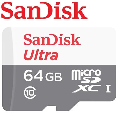 公司貨 SanDisk 64GB 100MB/s Ultra microSDXC UHS-I TF 記憶卡 64G