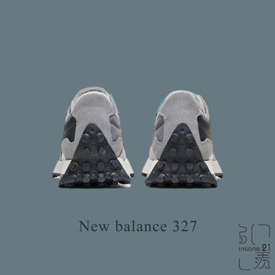 NEW BALANCE 327 灰白 復古 蒂芬妮綠鞋舌 MS327OD【Insane-21】