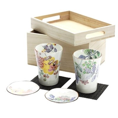 【日本和藍】シノワ馬克杯盤2入組 (美濃燒) / 日式 瓷器 生日 結婚 送禮 工藝 收藏品 24期免運費 #1601