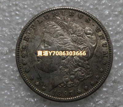 美國 1897年1元 摩根大銀幣 老銀幣  外國錢幣 銀幣 紀念幣 錢幣【悠然居】1377