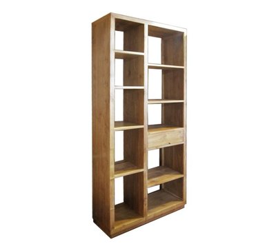 【肯萊柚木傢俱館】100%老柚木無上漆全實木 手工製作 書櫃 展示櫃 雙面櫃 限量商品