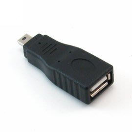 USB A母座 - Mini USB 5p公頭 USB轉接頭適合 電腦 手機 平板電腦 行動電源