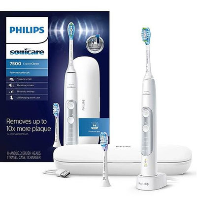 Philips【美國代購】飛利浦 電動牙刷 Sonicare ExpertClean 7500 藍牙 HX9690/06 - 白色
