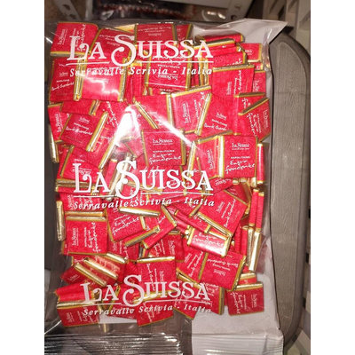 LA SUISSA 蘿莎巧克力 52% 黑巧克力薄片 紅色 義大利進口 1公斤裝 特價