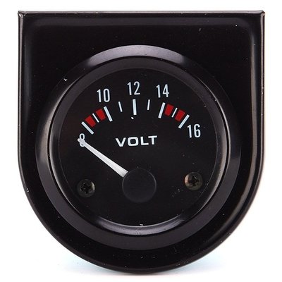【牢固】汽車指針電壓表 車用電壓表 車用儀表 汽車指針儀表 指針轉速錶 改裝黑色指針式電壓表測量8-16V指針式電壓表
