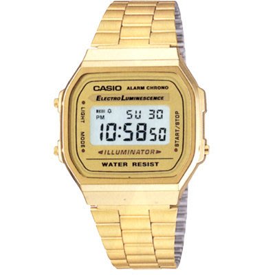 [時間達人]CASIO 金色復古潮流金錶電子錶數位腕錶 A168WGA-9保證原廠公司貨