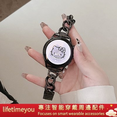20mm/22mm錶帶 單排鏈表帶 適用於米動青春錶帶 小米錶帶 三星active 米動手錶 華米 Amazfit