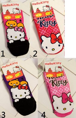 【DJ媽咪玩具日本流行精品】三麗鷗 凱蒂貓 Hello kitty 女童 造型 短襪 襪子4款可選