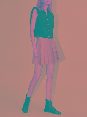 ELLE設計感百褶高腰A字半身裙女2023夏裝新款小個子氣質顯瘦短裙-兒兒服裝