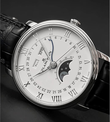【現貨】BLANCPAIN6654系列 寶珀錶 6654-1127-55B經典系列全日曆月相功能最美的正裝錶之一 新品定價518000特惠價只要308000