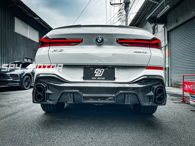 【SPY MOTOR】BMW G06 X6 L款碳纖維後下巴 尾飾管