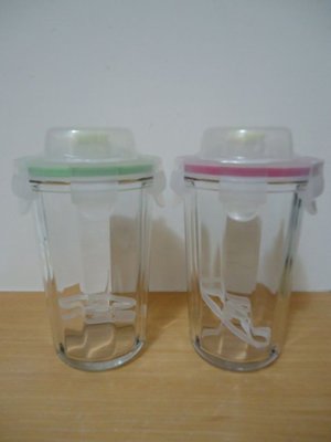 (近新下水)韓國Glasslock強化玻璃杯環保攜帶型水杯500ml
