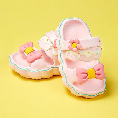 兒童拖鞋夏季兒童室內女孩寶寶家用防滑crocs外出沙灘拖鞋
