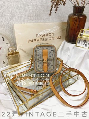 Louis Vuitton LV Vintage 秀款 牛仔 丹寧 單寧 mini bag 小方包 記者包 日字包