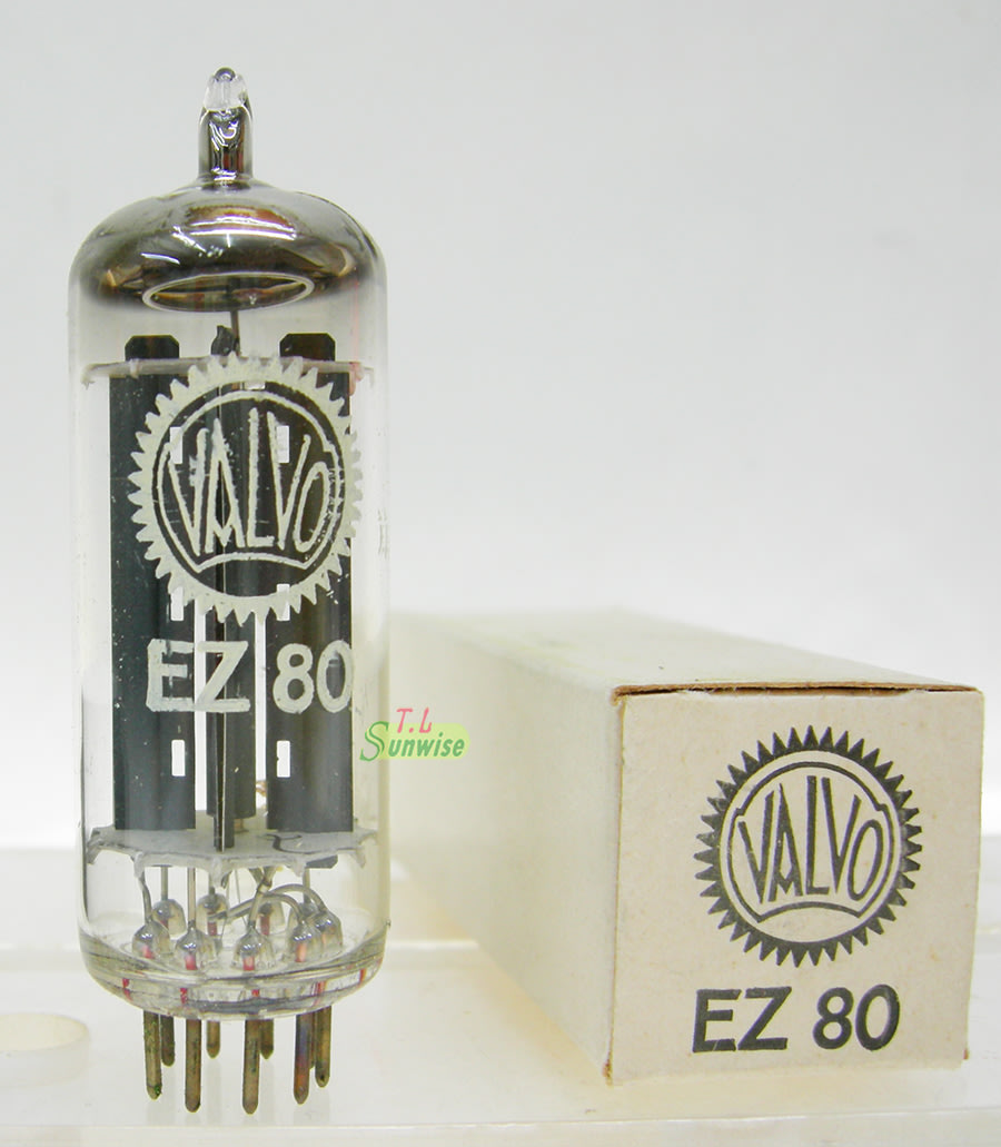 EZ80 (NOS) ︽NO:8002 德國VALVO EZ80 真空管( 6V4；EZ81 ) 十字印模 