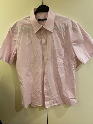 G2000淡粉紅色男短袖襯衫16號