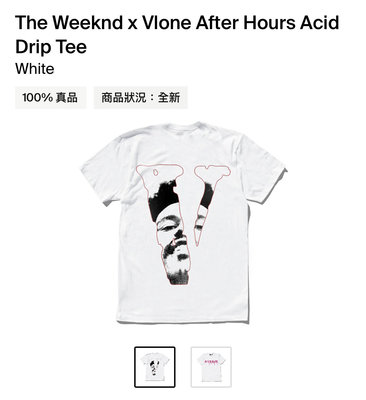 The Weeknd x Vlone after hours acid drip tee XL
