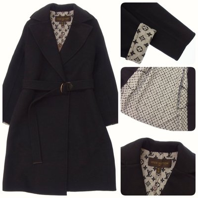 Louis Vuitton 黑色 羊毛大衣外套 LV