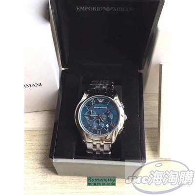 {JMC海淘購商城}現貨Emporio Armani亞曼尼手錶AR1787經典羅馬計時不銹鋼錶帶腕錶男錶藍44.5mm 手錶