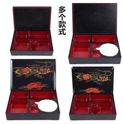 日式定食餐盒木紋料理便當盒高檔壽司鰻魚盒商務套餐盒快餐盒商用