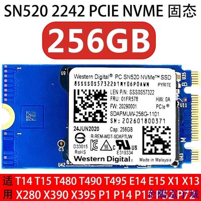 溜溜雜貨檔【 】適用聯想ThinkPad西部數據 2242 M2 PCIE NVME臺式機筆記本固態硬碟WDKST