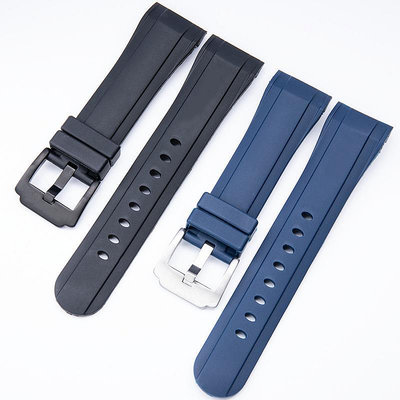 代用錶帶 天然硅膠橡膠適配格林漢姆Graham賽車計時系列運動男錶手錶帶24mm