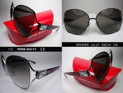 信義計劃 眼鏡 MISS SIXTY MX498S 太陽眼鏡 蝴蝶水晶鏤空金屬圓框大框 sunglasses