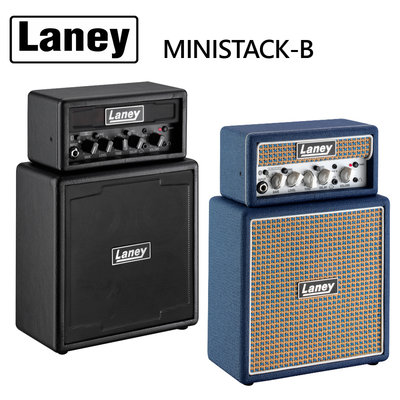 LANEY Ministack-B系列迷你電吉他音箱-可藍芽撥放/4x3吋單體/6瓦可裝電池/具備Delay功能/兩色任