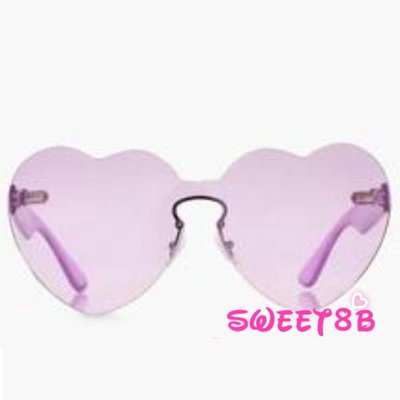 ♡ SWEET8B ♡ 歐洲進口．空運正品 C101粉紫色 愛心 桃心型 太陽眼鏡 ＊現貨