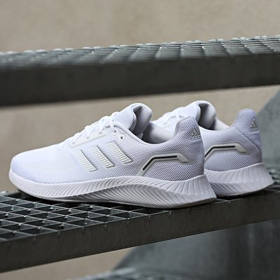 現貨 iShoes正品 Adidas Runfalcon 2.0 男鞋 白 全白 輕量 穿搭 百搭 慢跑鞋 FY9612