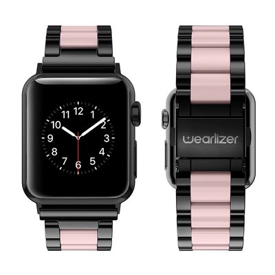 【現貨】ANCASE Wearlizer Apple Watch 3/4/5代 38/40/42/44mm不銹鋼錶帶酷粉