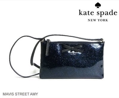 Kate Spade 深藍色蝴蝶結星空斜背包 全新正品 現貨