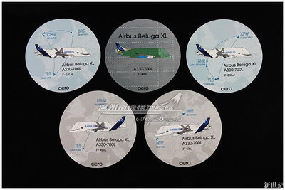 飛機 圓形 貼紙 JCwings 大白鯨 運輸機 Beluga XL CIERO 002-S
