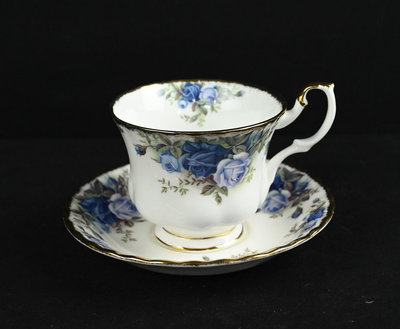 《玖隆蕭松和 挖寶網T》B倉 骨瓷 ROYAL ALBERT 英國 金邊 花卉 咖啡杯 茶杯 茶托 杯盤組  (09191)