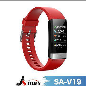 [JSmax] SA-V19超智能AI健康運動管理手環（紅色）