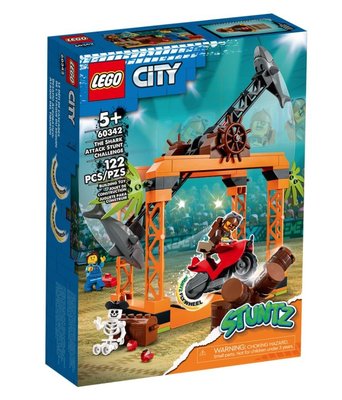 積木總動員 LEGO 60342 City 鯊魚攻擊特技挑戰組 外盒26*19*6cm 122pcs