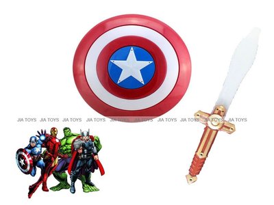佳佳玩具 ----- 復仇者聯盟 Marvel英雄 美國隊長 音樂 燈光 盾牌 光劍 套裝組【CF122101】