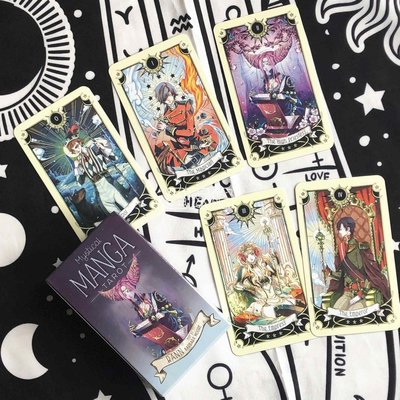 神秘漫畫塔羅牌Mystical Manga Tarot cards  英文桌游卡牌滿300元出貨